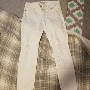 Express Size 4 White Legging Jeans Mid Rise